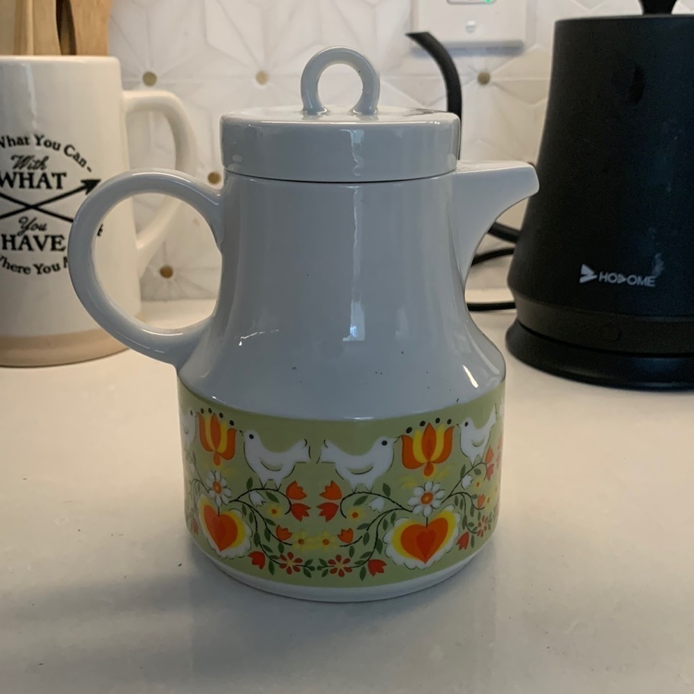 VINTAGE Bird Capistrano Japan 60s 70s Coffee Tea Pot